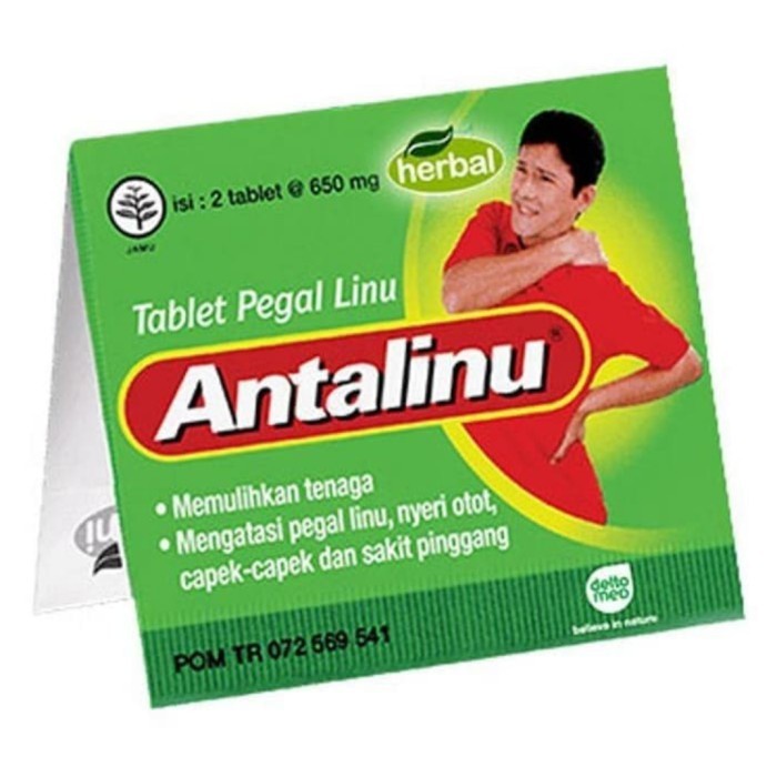 Bisa COD Antalinu Obat Tablet Pegal Linu 1 Box - Antalinu Herbal Isi 20 Strip - Antalinu Meredakan Nyeri Otot