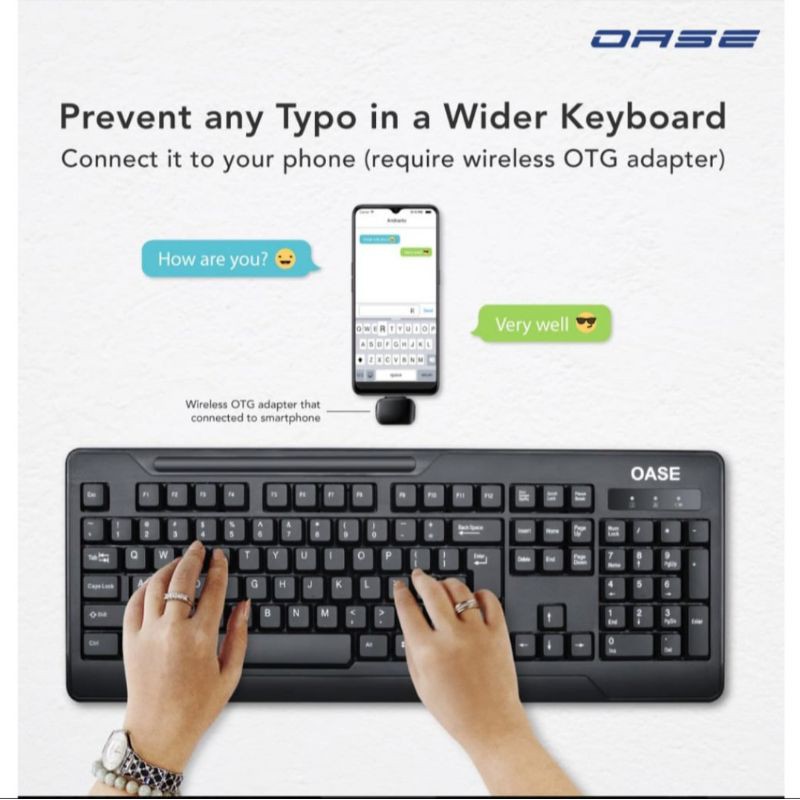 kyeboard wireless bluetooth + mouse set Oase LD20T  garansi resmi Oppo