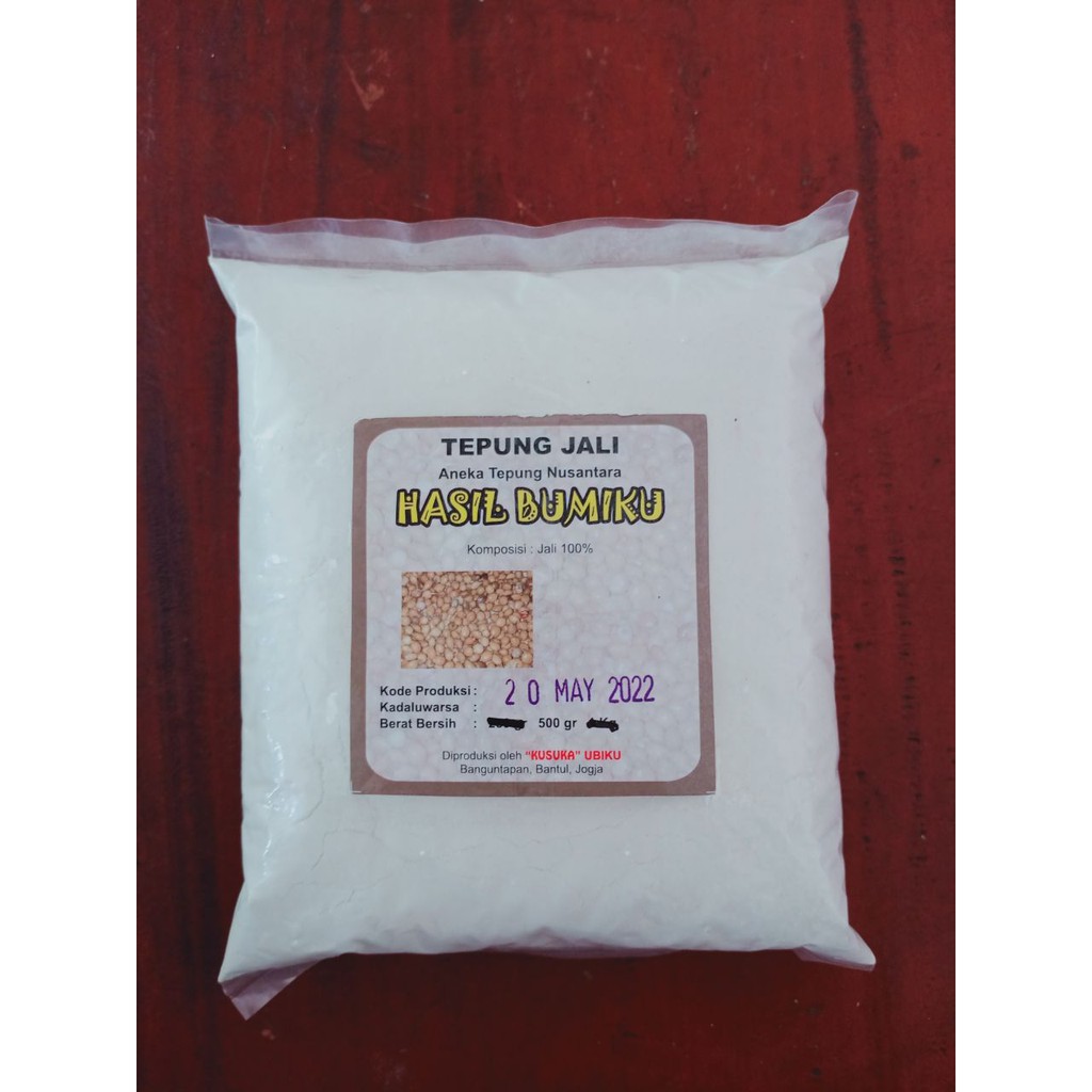 

Tepung JALI kemasan 500 gram/Tepung JELAI/JALI Bubuk kemasan 500 gram