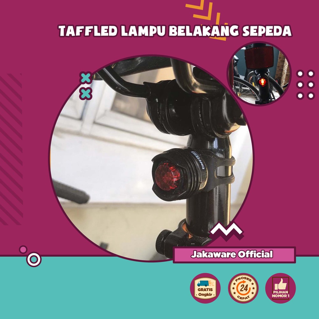 LAMPU BELAKANG SEPEDA SEPEDAH SENTER RAMBU LED PENERANGAN MINI PENERANGAN ANTI AIR DEPAN LASER KENDA