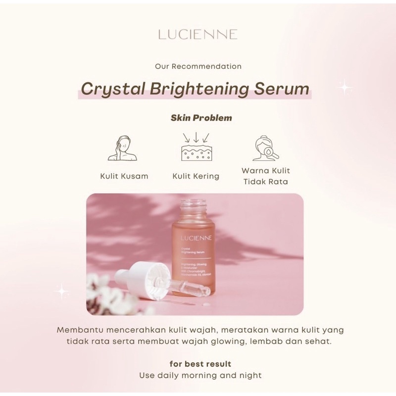 FREE GIFT - LUCIENNE advance arbuwhite 3% / crystal  for brightening / hibiscus lactic acid resurfacing night serum mencerahkan kulit sensitif bpom 20ml murah jerawat anti aging tanpa gragrance mengatasi bekas jerawat beruntusan bruntusan komedo serum