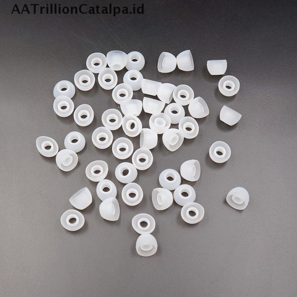 (AATrillionCatalpa) 50pcs / Set Pad / Bantalan Earpad Pengganti Bahan Silikon 11MM Untuk Earphone In-Ear