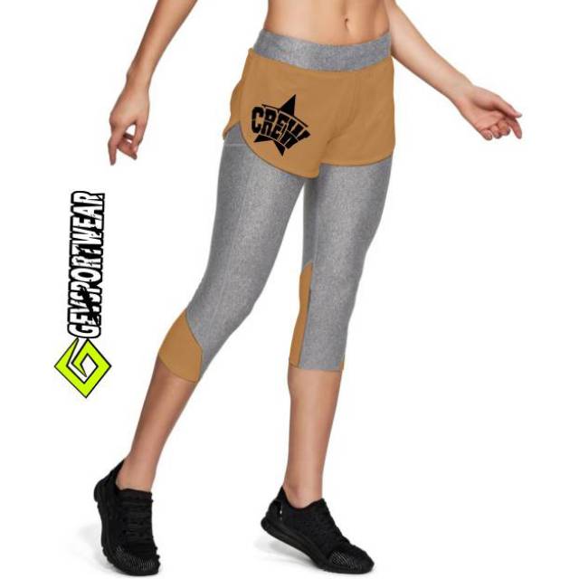CELANA SENAM LEGGINGS GEVSPORTWEAR CAPRI 7/8 HOTPANT