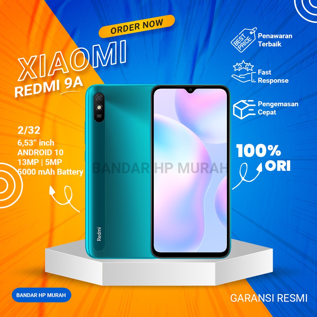 Xiaomi Redmi 9A 2/32GB Garansi Resmi Processor MediaTek Helio G25 5000 mAh Garansi Resmi