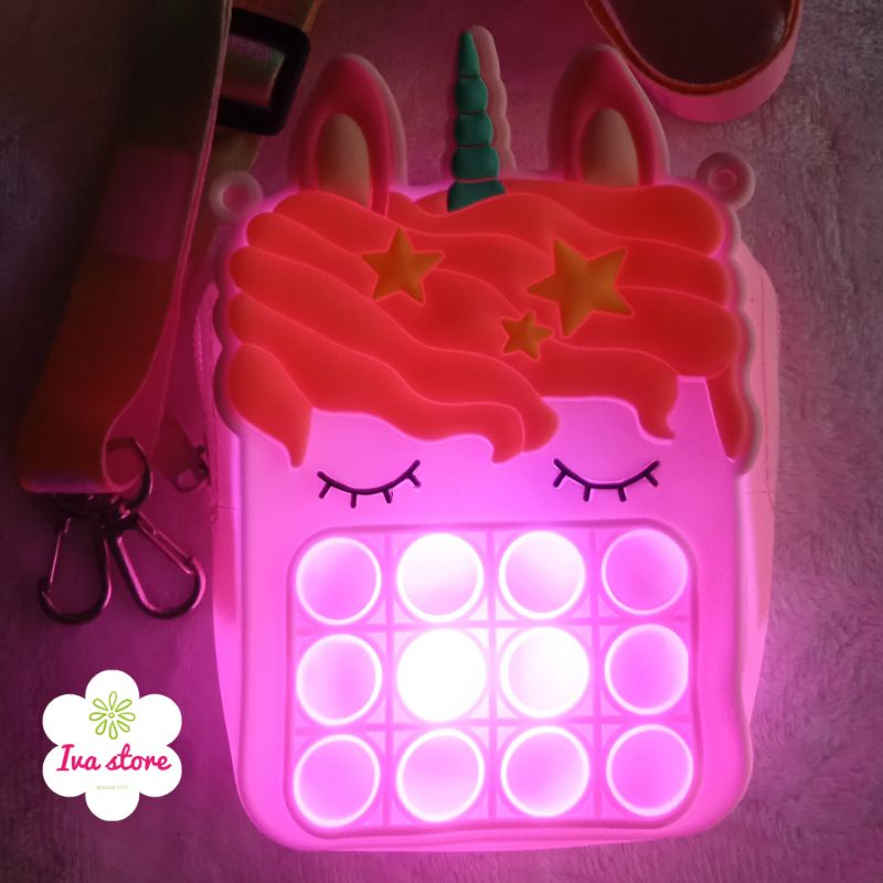 Tas Pop it LED Unicorn