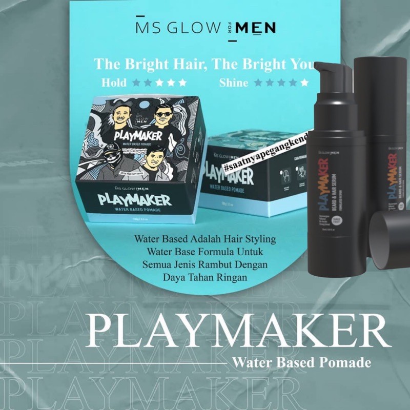 MS glow for men hair package-H serum +waterbase