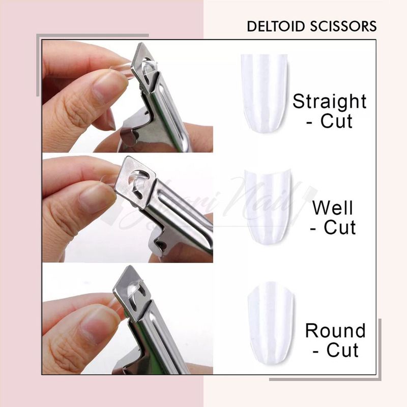 Deltoid scissors gunting kuku palsu pembentuk kuku palsu fake nails false nail clipper