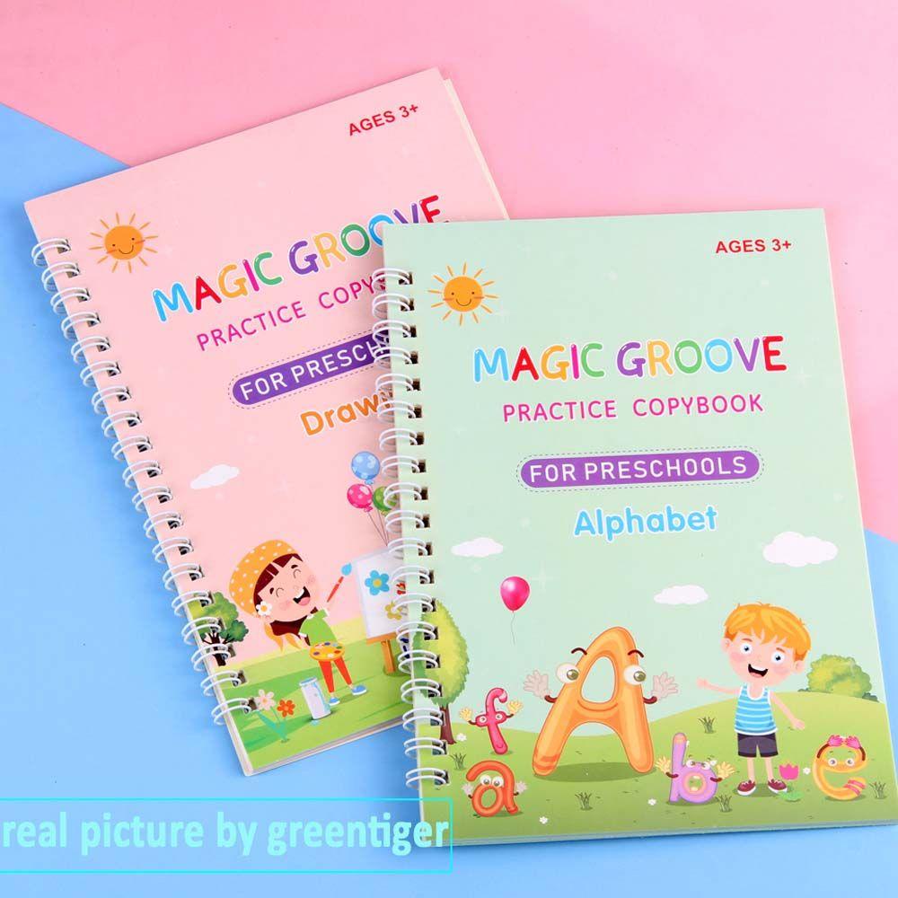 Lanfy Kids English Copybook Montessori Tulisan Inggris Menggambar Latihan Bahasa Inggris Gratis Lap Matematika Stiker Tulisan Inggris