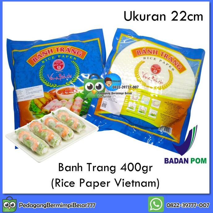 

Banh Trang Rice Paper 400gr 22inch | Kulit Lumpia Vietnam | Rice Paper TERLARIS TERPERCAYA ORIGINAL