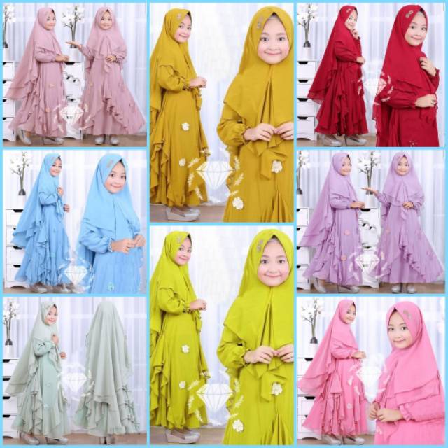 HJ1 GAMIS ANAK SYARI KAYLA KID WOLFIS