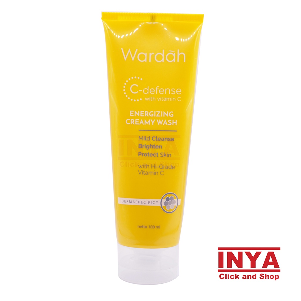 WARDAH C-DEFENCE ENERGIZING CREAMY WASH 100ml - Sabun Wajah