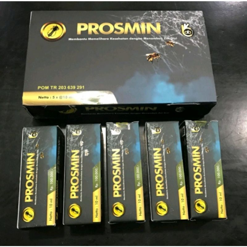 PROSMIN ORIGINAL 1 Box isi 5 Botol @10ml Propolis Mineral ORIGINAL 100% AB3