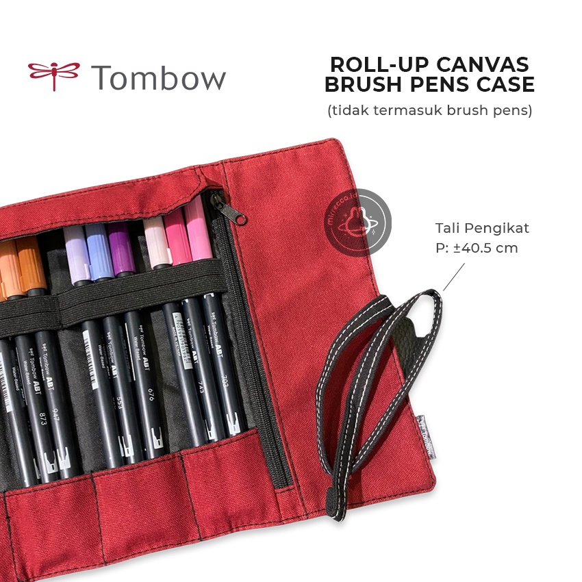 

TOMBOW ABT ROLL-UP CANVAS BRUSH PENS SOFT CASE ORGANIZER