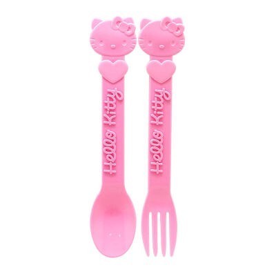 Technoplast Hello Kitty Set Alat Makan Anak Plastik Sendok Garpu Spoon Fork Lucu HK