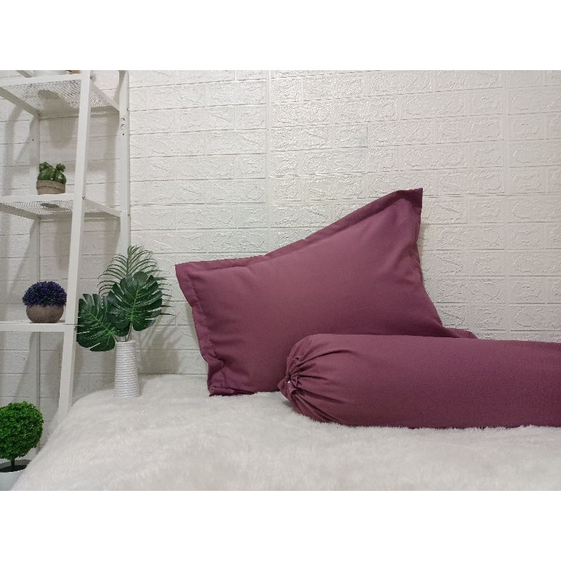 sarung bantal dan guling Kingkoil polos katun soft & silky quality
