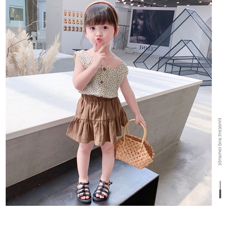 Setelan Anak Perempuan /Set Baju Korea Style Import Tanpa Lengan