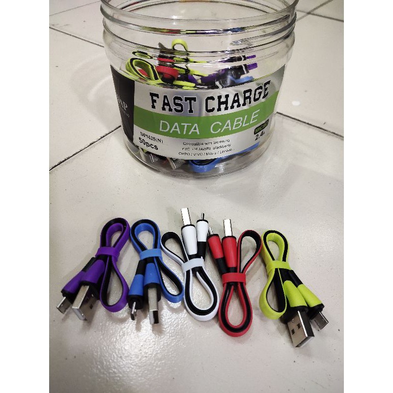 kabel data dap micro USB 30cm gepeng cable data dap micro USB original