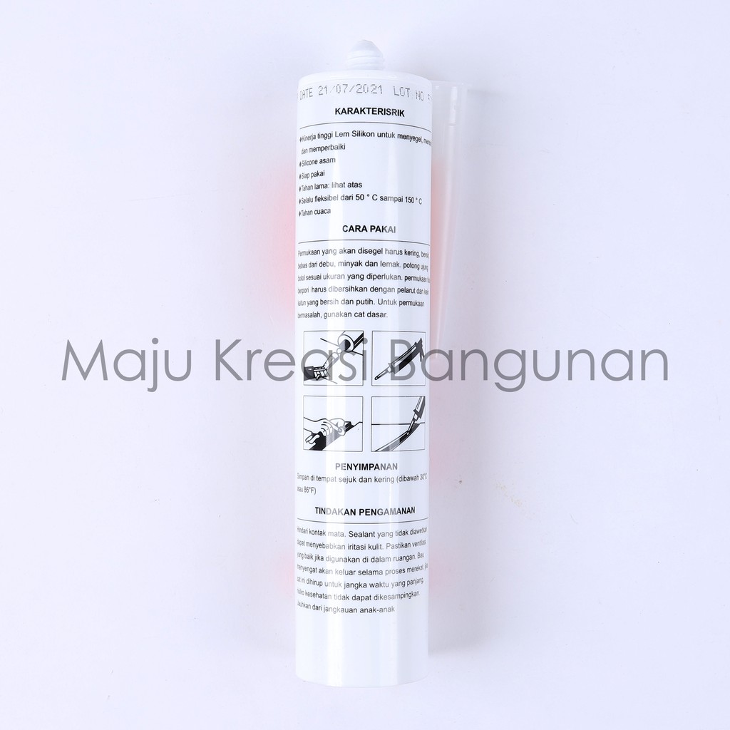 Lem Kaca Botol Sealant Soligen Silicone Putih Hitam Clear Bening Aquarium Silikon