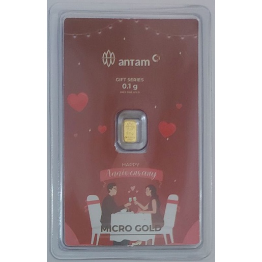 Logam Mulia Antam Hartadinata Gift Series Happy Anniversary 0.1 Gram