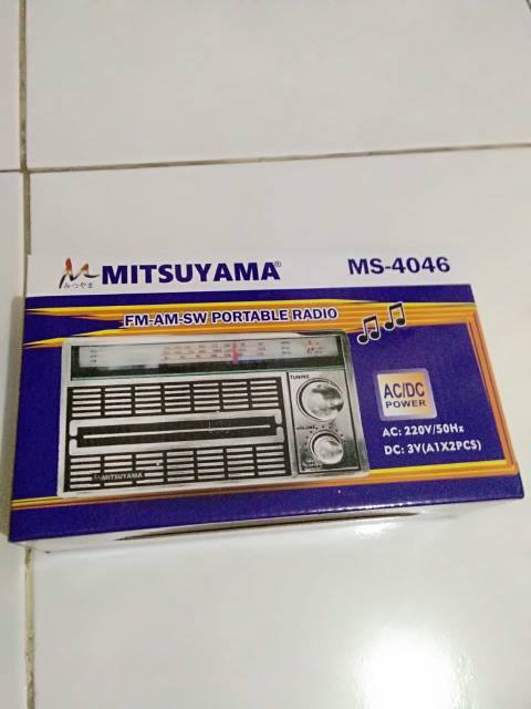 Radio Mitsuyama MS - 4046 FM-AM-SW PORTABLE RADIO AC-DC