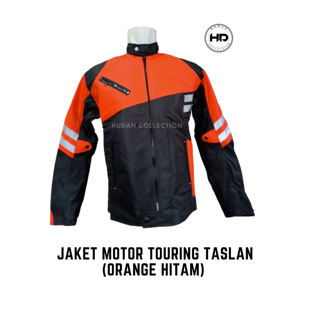 Jaket pria Jaket Motor Touring Kedap Angin Taslan Double Strip (Waterproof) TERMURAH DI SHOPEE! SUPPLIER JAKET!