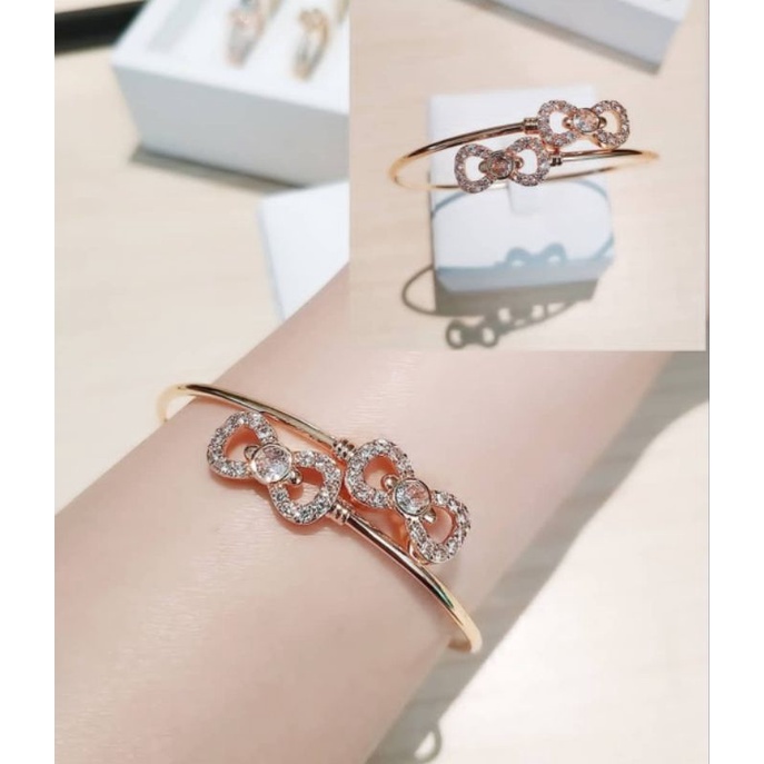 (Anti Karat) Gelang Bangle Pita Lapis Emas