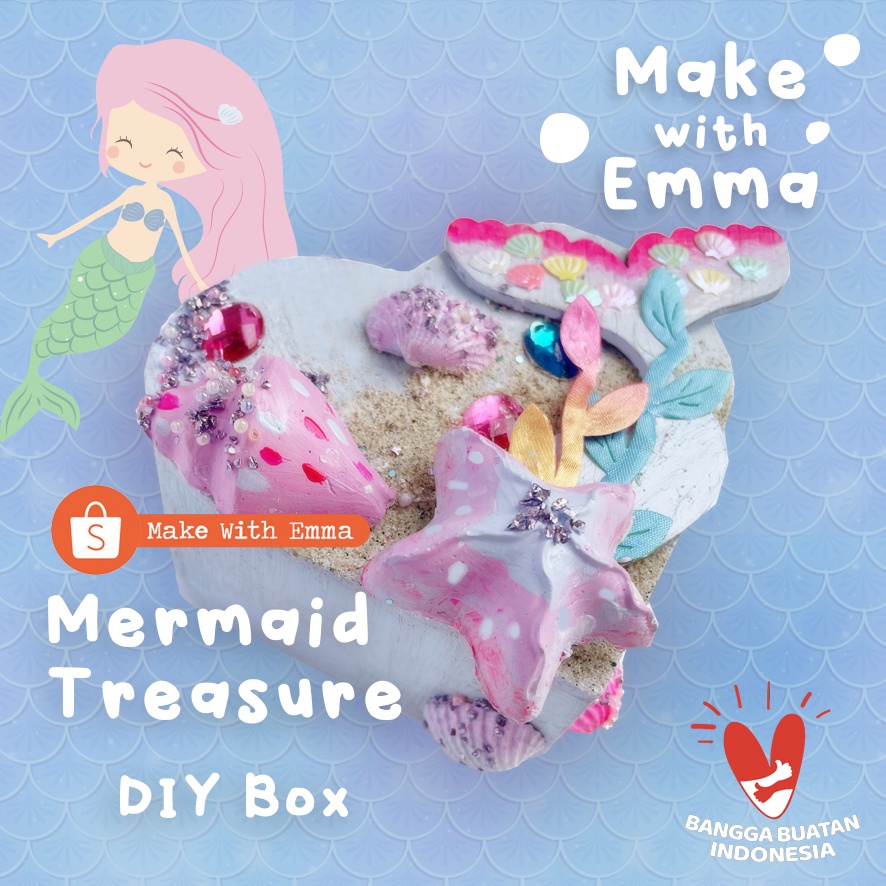 

Mermaid Treasure Box by Emma Art Kit. DIY Complete Craft Set for Kids