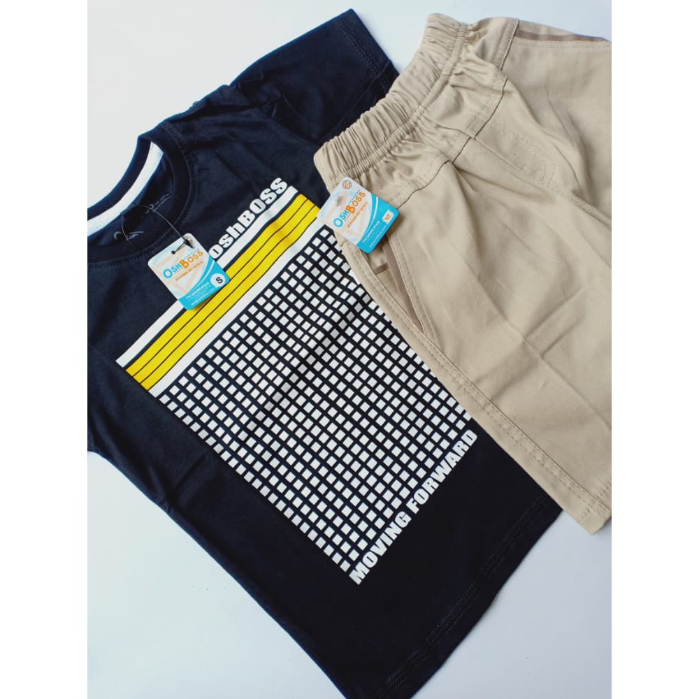 COD BAJU STELAN ANAK LAKI LAKI GAMBAR TITIK KUNING OSHBOSS  DAN CINO PENDEK 1-6 TAHUN-2