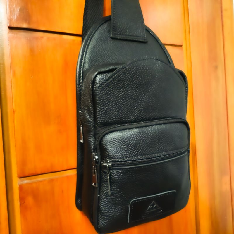 Tas selempang pria kulit domba ringan tapi kuat | waistbag kulit domba