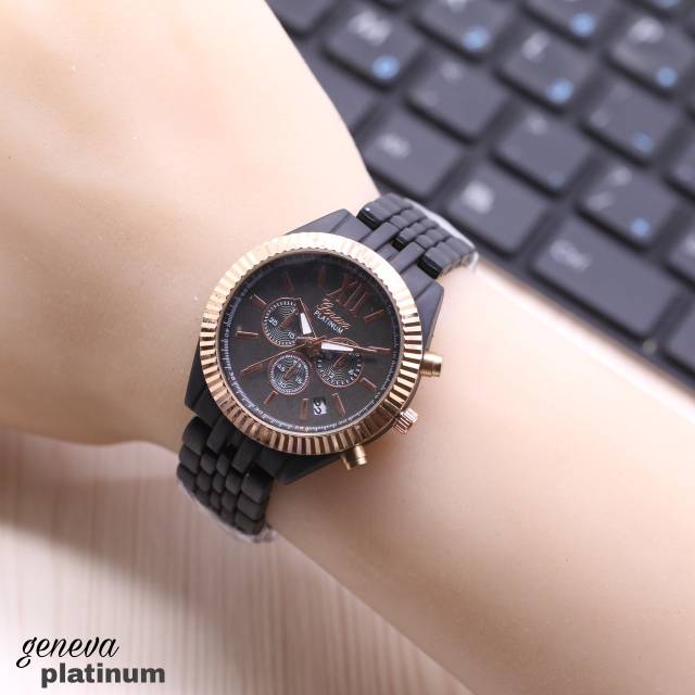 Jam Tangan Geneva Platinum Doff Ladies Wanita