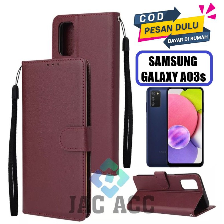 DOMPET HP UNTUK SAMSUNG GALAXY A03s NEW 2021 LEATHER FLIP CASE UNTUK SAMSUNG GALAXY A03s new 2021