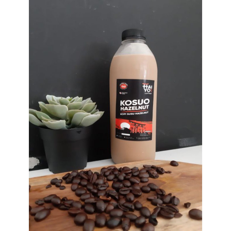 

Minuman Kopi Susu rasa Hazelnut kemasan 1liter - Haiyo Coffee