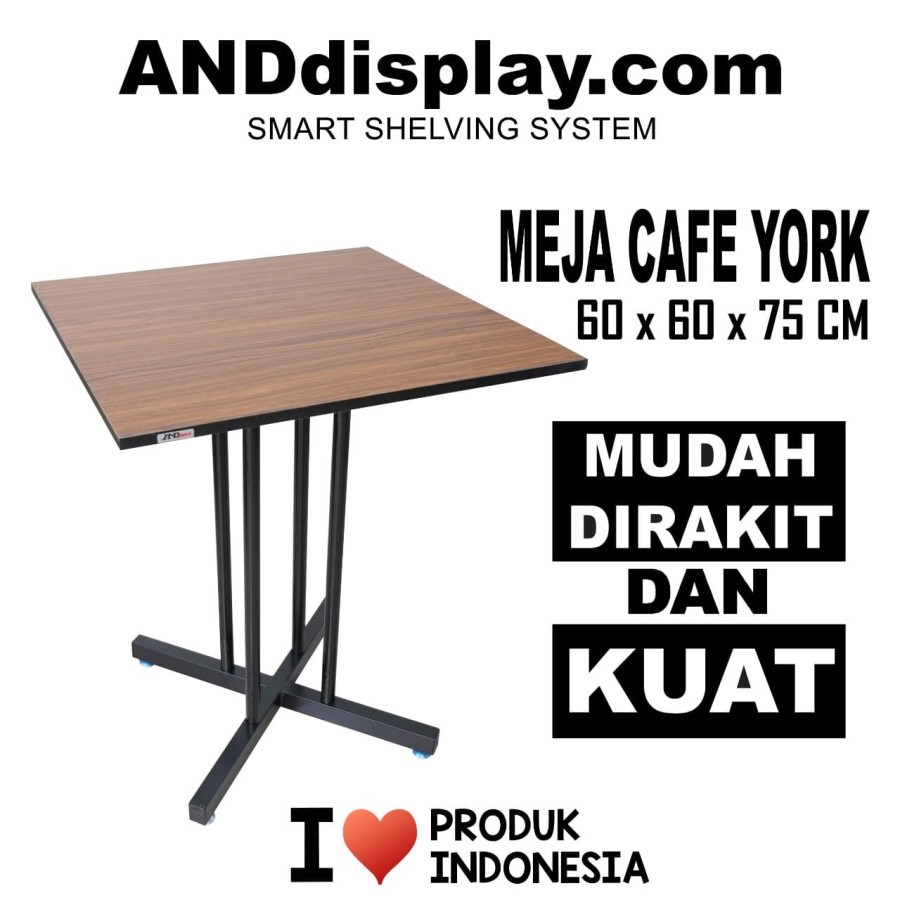 MEJA CAFE YORK 75x60x60CM MEJA KAFE - MEJA MAKAN - MEJA BELAJAR