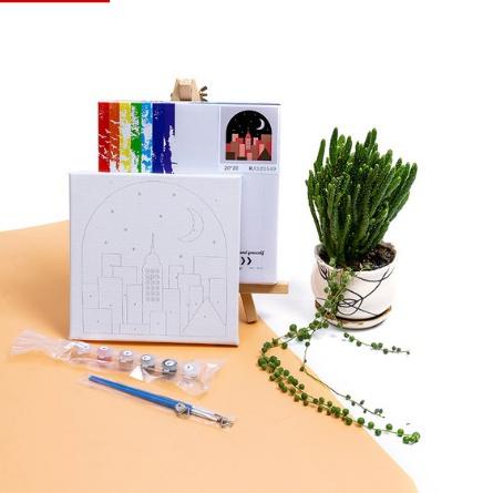 

Keluaran Terbaru.. TOPER Paint By Number Kit DIY 20x20 Canvas (Free Kuas dan Cat Air) Painting Set/ Canvas Lukisan 20x20