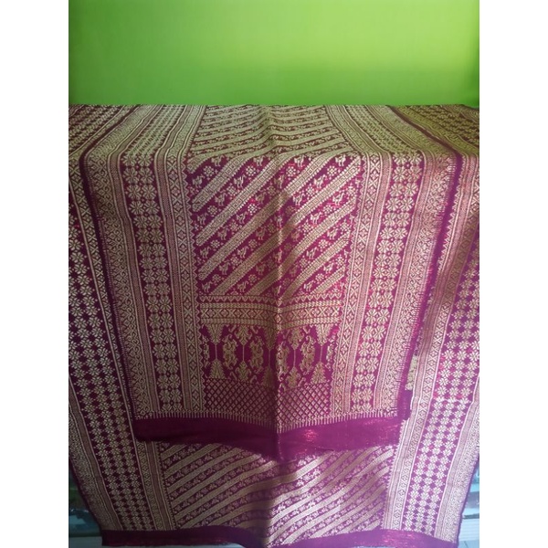 Kain Songket Palembang asli tenun benang emas