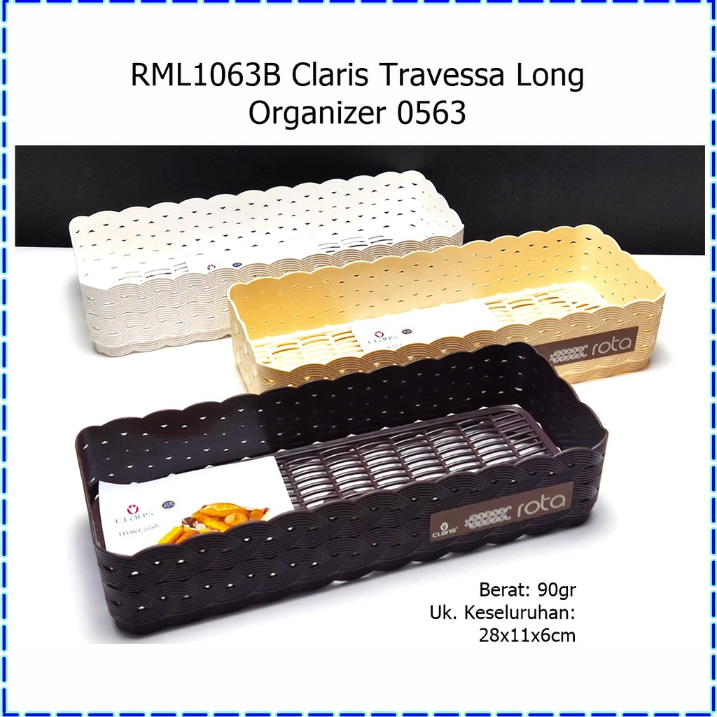 RML1063B Claris Travessa Rota Long Organizer/Temapt Penyimpanan/Desk Organizer 0563