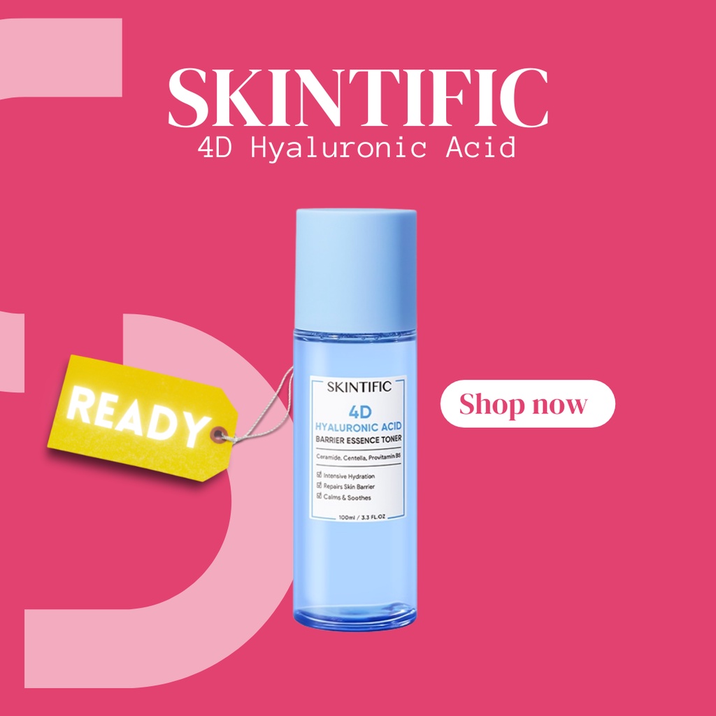 SKINTIFIC - 4D Hyaluronic Acid (HA) Barrier Essence Toner Hydration Toner Defeat Dryness In10S 100Ml