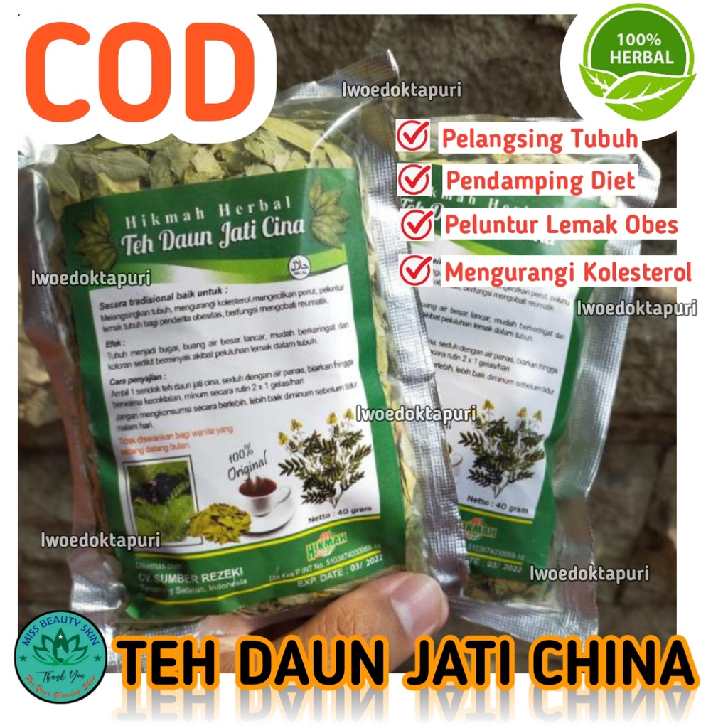 

Teh Daun Jati Cina Hikmah Herbal 40 gr Minuman Diet Pelangsing Peluntur Lemak Obesitas dan Kolesterol Asli Ori dan Aman di Konsumsi Grosir Murah