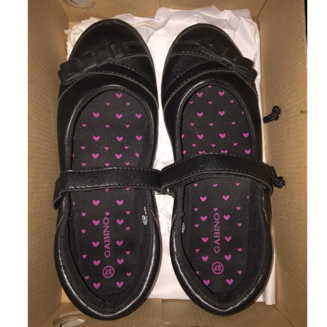 Preloved sepatu pantofel anak perempuan merek gabino bagus ukuran 37 hitam murah