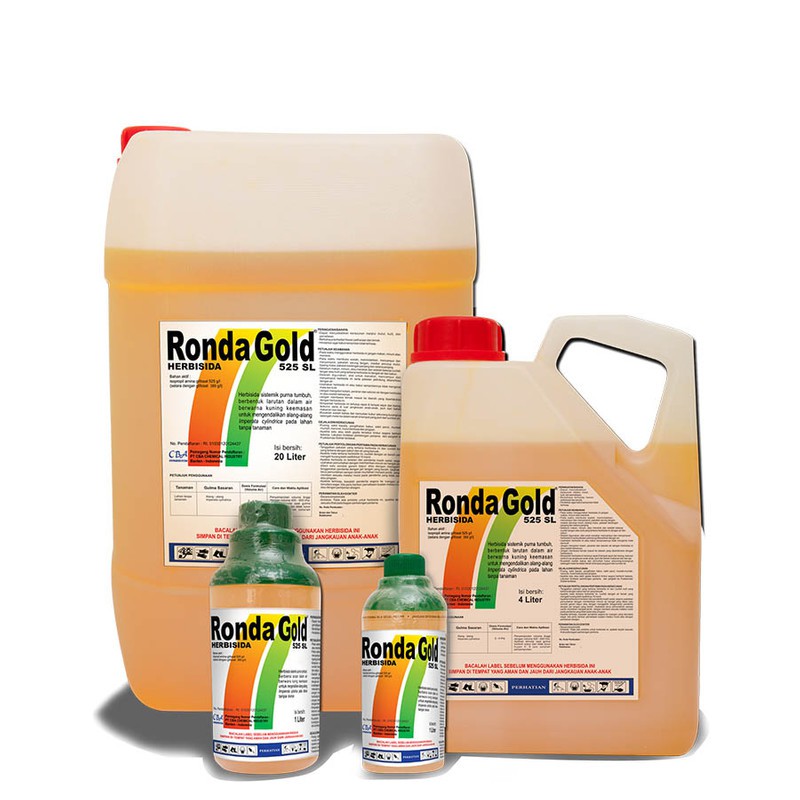 HERBISIDA RONDA GOLD 525 SL 1 LTR GLIFOSAT OBAT PEMBASMI RUMPUT GULMA