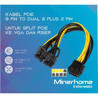 Kabel 8 Pin PCIE to Dual (6+2) Pin PCIE