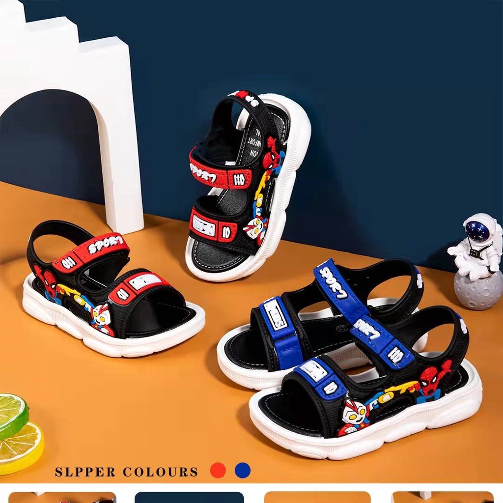 GLORYKIDZ SH2108N Sepatu Sendal Gunung Anak Import Sendal Anak Superhero Sepatu Sendal Anak Laki-laki Size 21-35