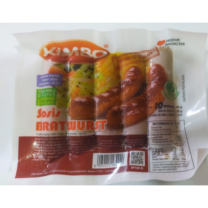 

Kimbo Sosis Bratwurst isi 10 pcs