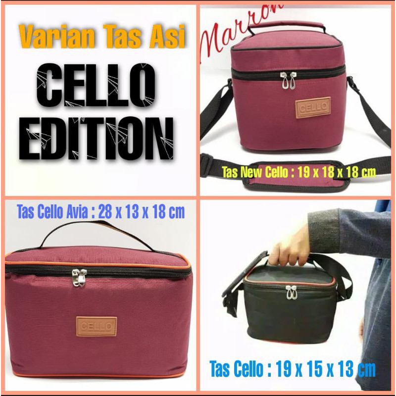 Termurah ...  Tas Asi Cooler Bag Cello avia + 2 btl orange +  2 blue  ice  gel sy07 s1