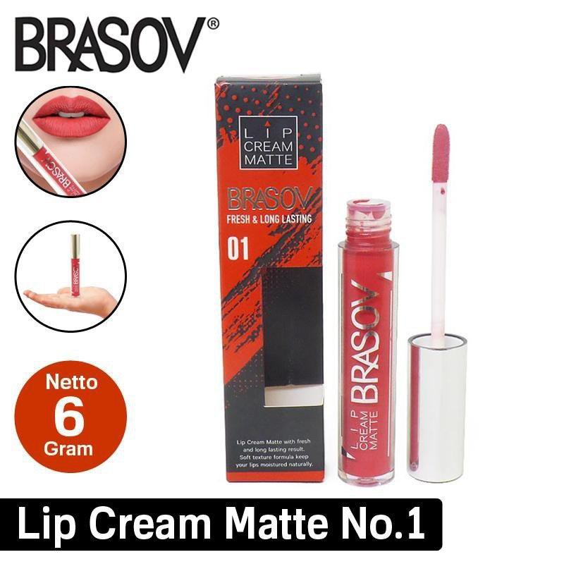 ASK.id - Brasov lip cream matte 6G NO 01-04 Fresh and Long Lasting BPOM lip cream