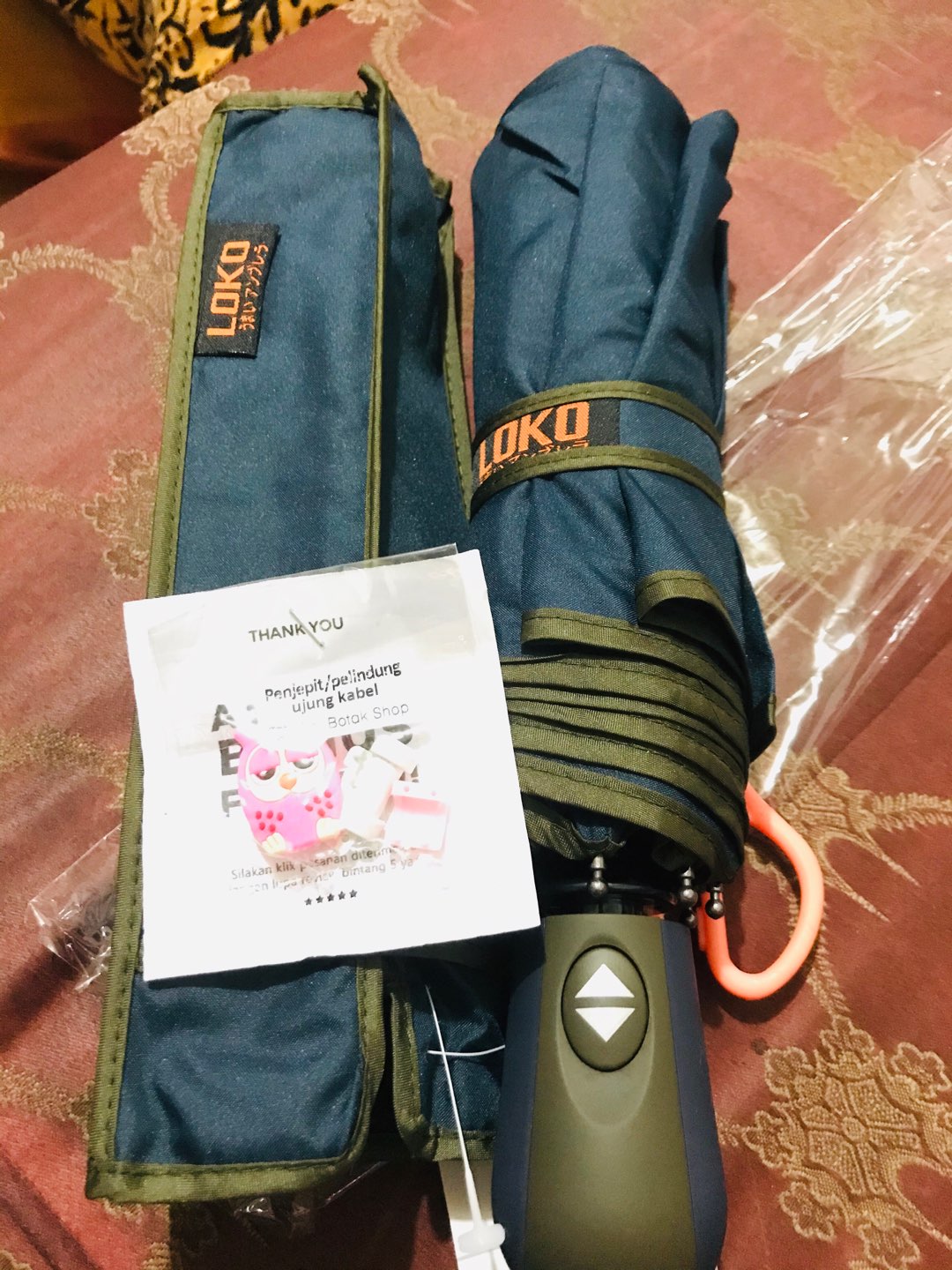 Ombotak Payung Lipat Otomatis Super Kualitas Kokoh Kuat Automatic Buka Tutup