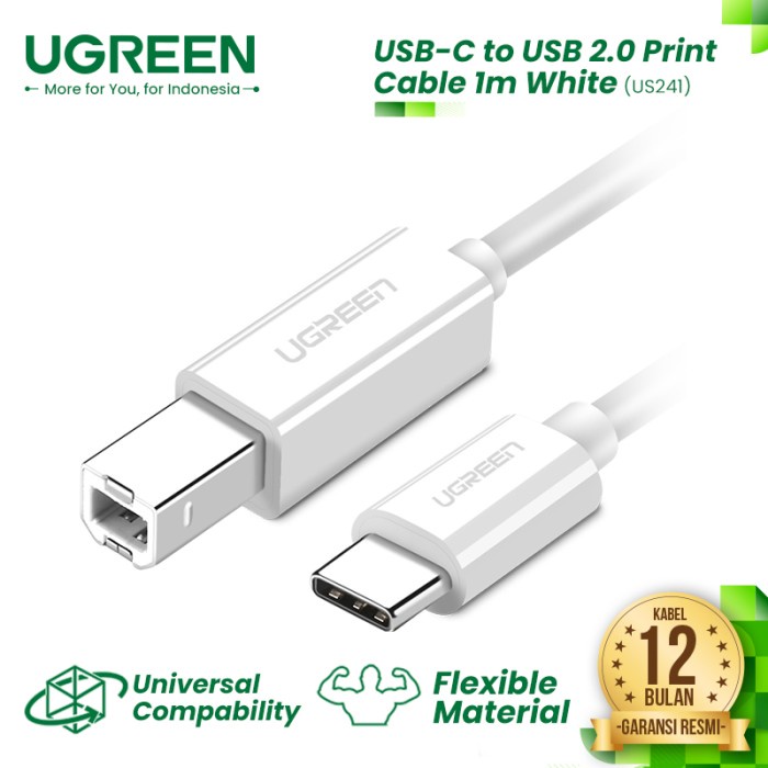 UGREEN Kabel USB-B (Printer) to USB-C 1m, 2m - US241