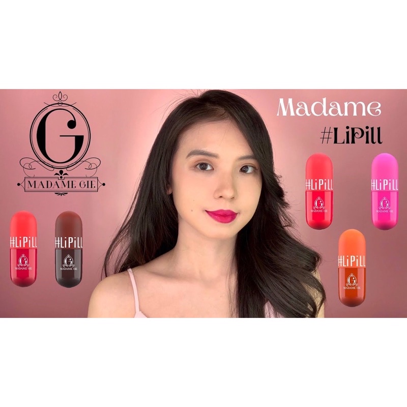 MADAME GIE Madame LiPill Indonesia / Lipstick Lip Serum Plumper Primer BB Foundation Loose Powder Lipstick Eyeshadow Blush On Eyeliner Eyebrow Mascara Matte Gloss Balm Kutek / Facial Wash Toner Essence Sunscreen Moisturizer Cream Mask Masker Body / Paket