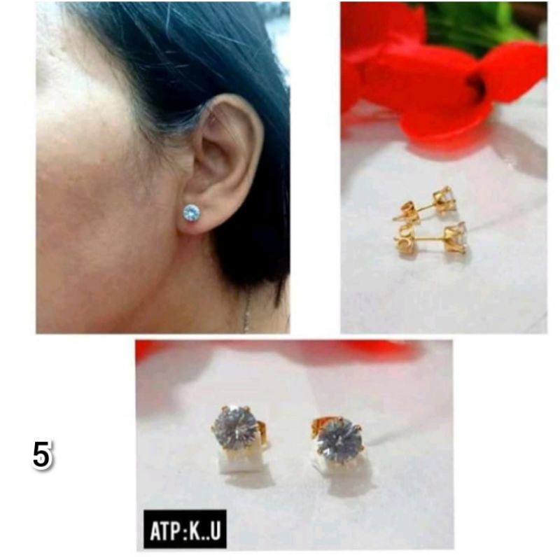 Anting Tusuk permata satu mewah (COD)