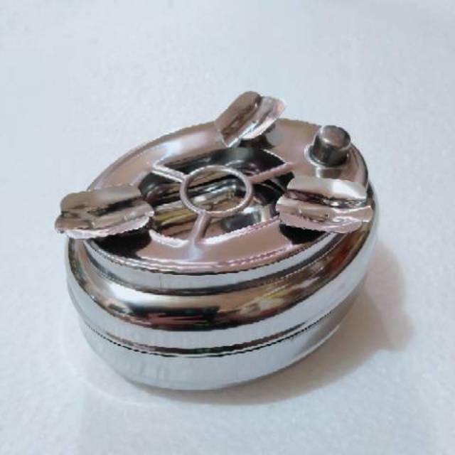 Asbak Stainless tutup tekan